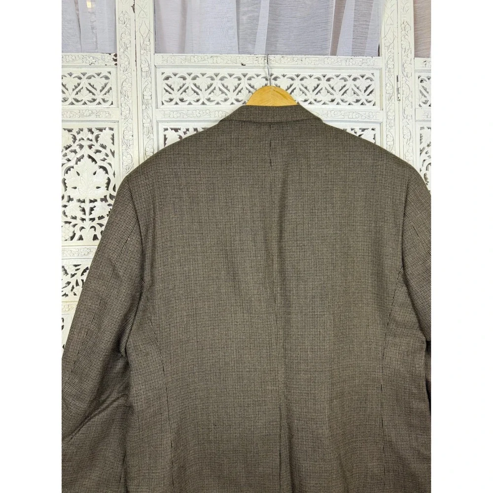 Chaps Plaid Lambswool Blazer Mens 46R Sports Jacket 2 Button‎ Career Academia